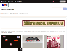 Tablet Screenshot of gregsmodelemporium.com.au